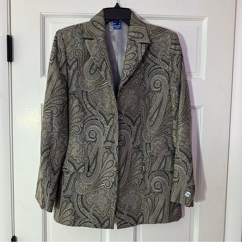 Austin Reed Paisley Wool-blend Blazer Jacket
